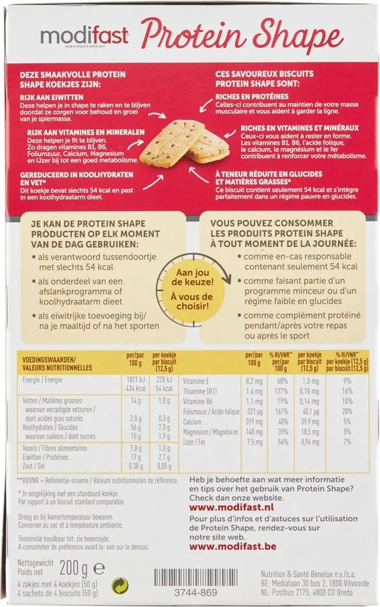 Modifast Protein Shape Koekjes Graan-Chocolade