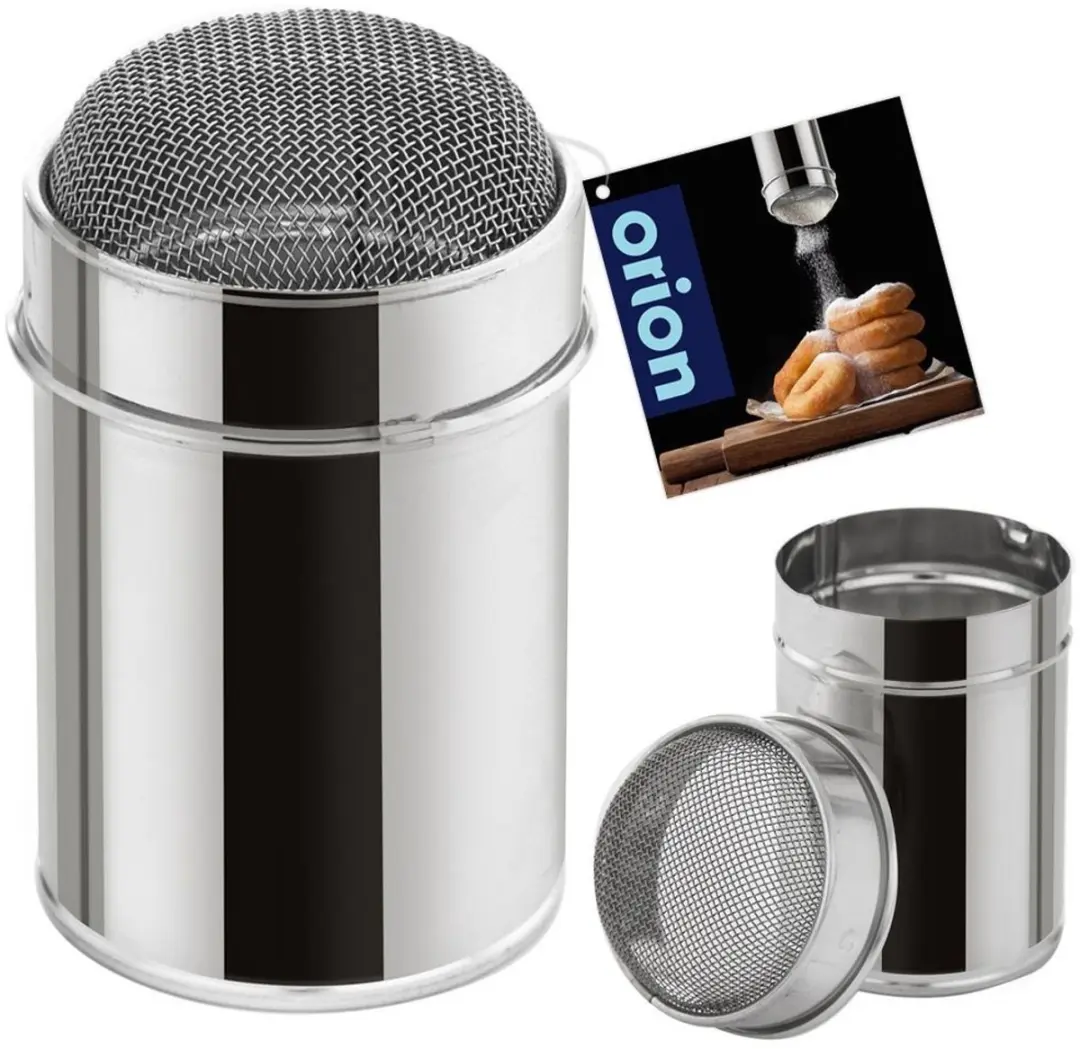 Orion Roestvrijstalen Poederdoos 180ml - Zilver