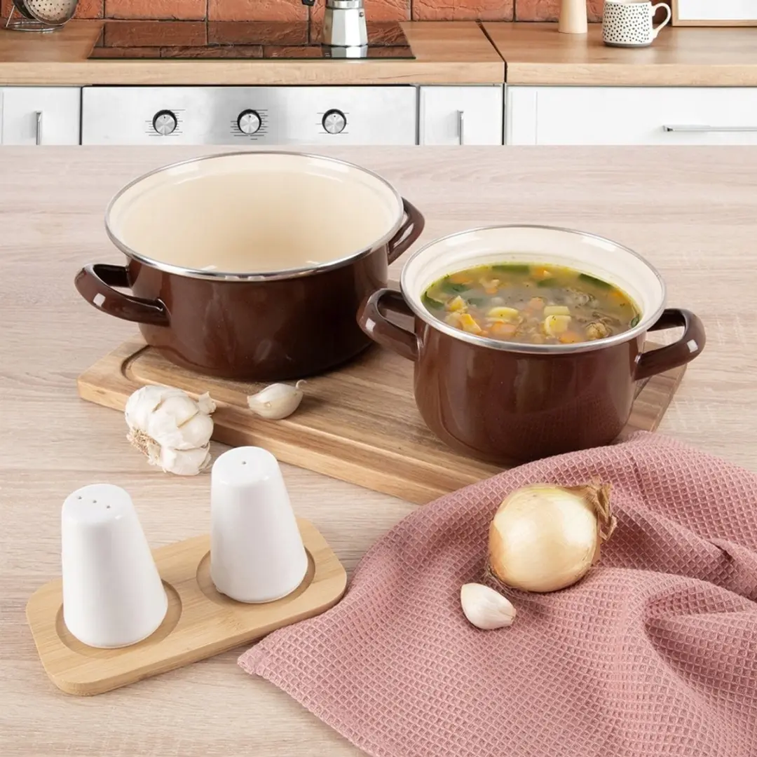 Orion Bruine Emaille Pan 18,5cm - 1,6L - Inductie - afbeelding 6 van 6