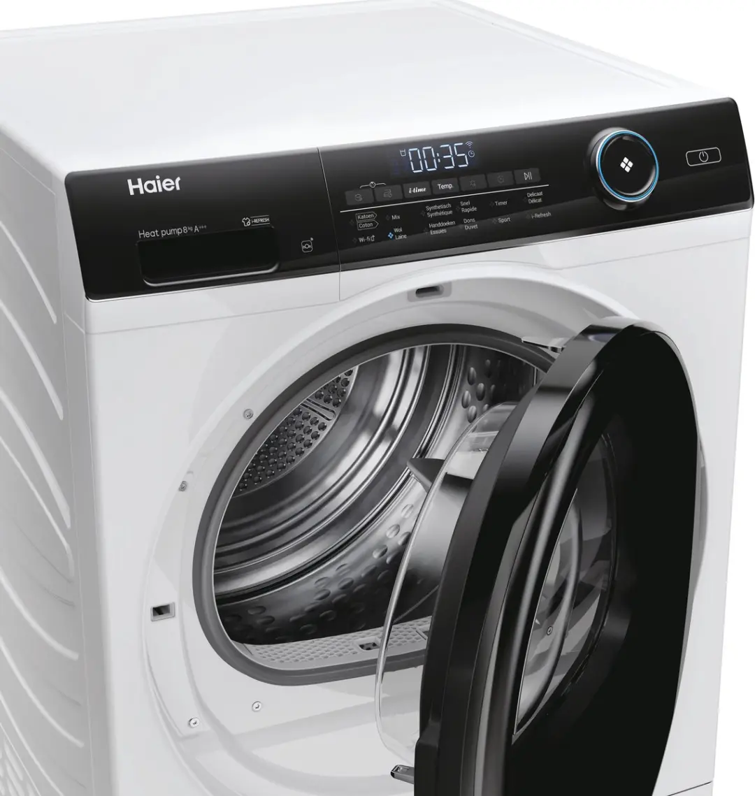 Haier I-Pro Series 5 HD80-A3959E-DF Wasdroger 8kg - Warmtepomp - Wit