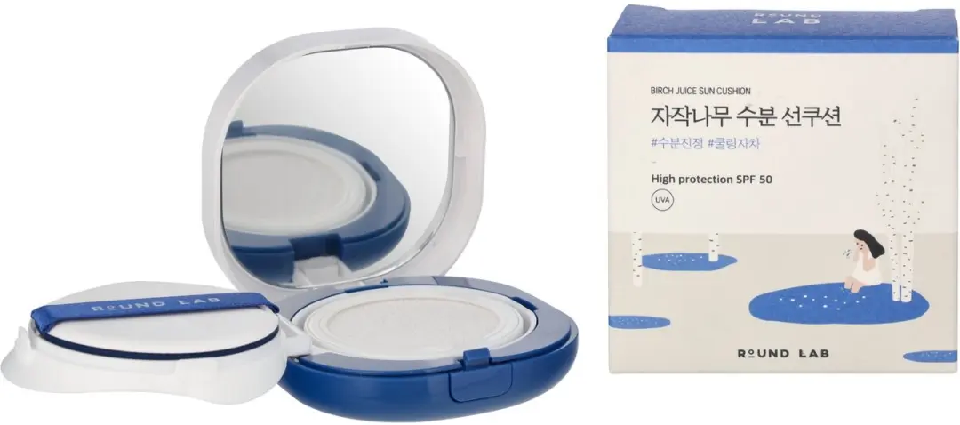 Round Lab Birch Juice Sun Cushion SPF50+ 15g - afbeelding 6 van 6