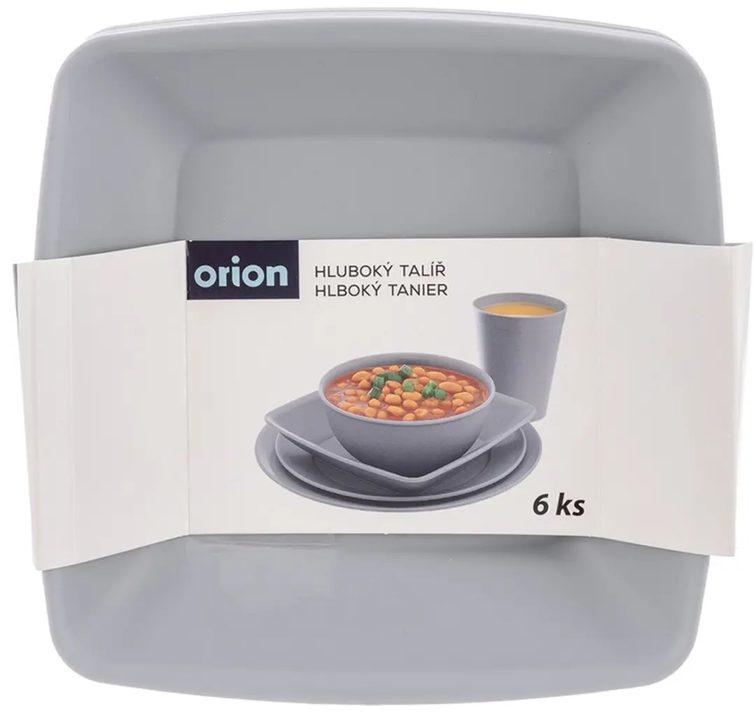 Orion Diepe Borden Grijs 17,5cm - 6 Stuks