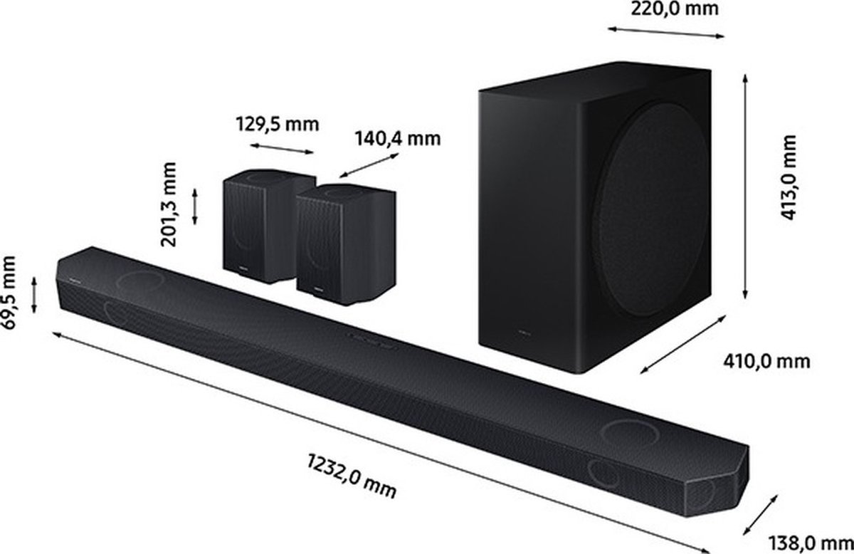 Samsung HW-Q930C - Soundbar - Inclusief subwoofer en achterspeakers - Buitenlands model