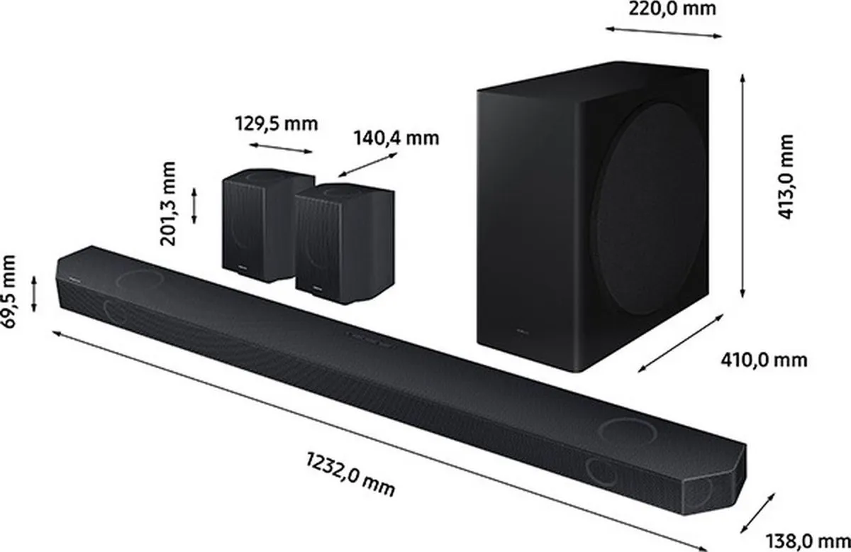 Samsung HW-Q930C Soundbar 9.1.4 - Zwart - afbeelding 4 van 6