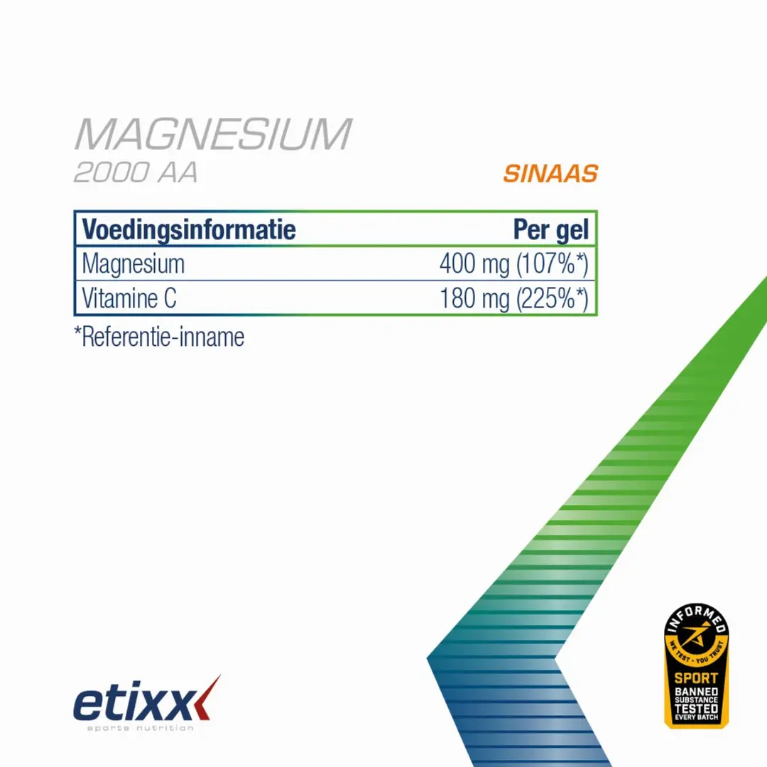 Etixx Magnesium 2000 AA Bruistabletten 60 Stuks - Sinaasappel