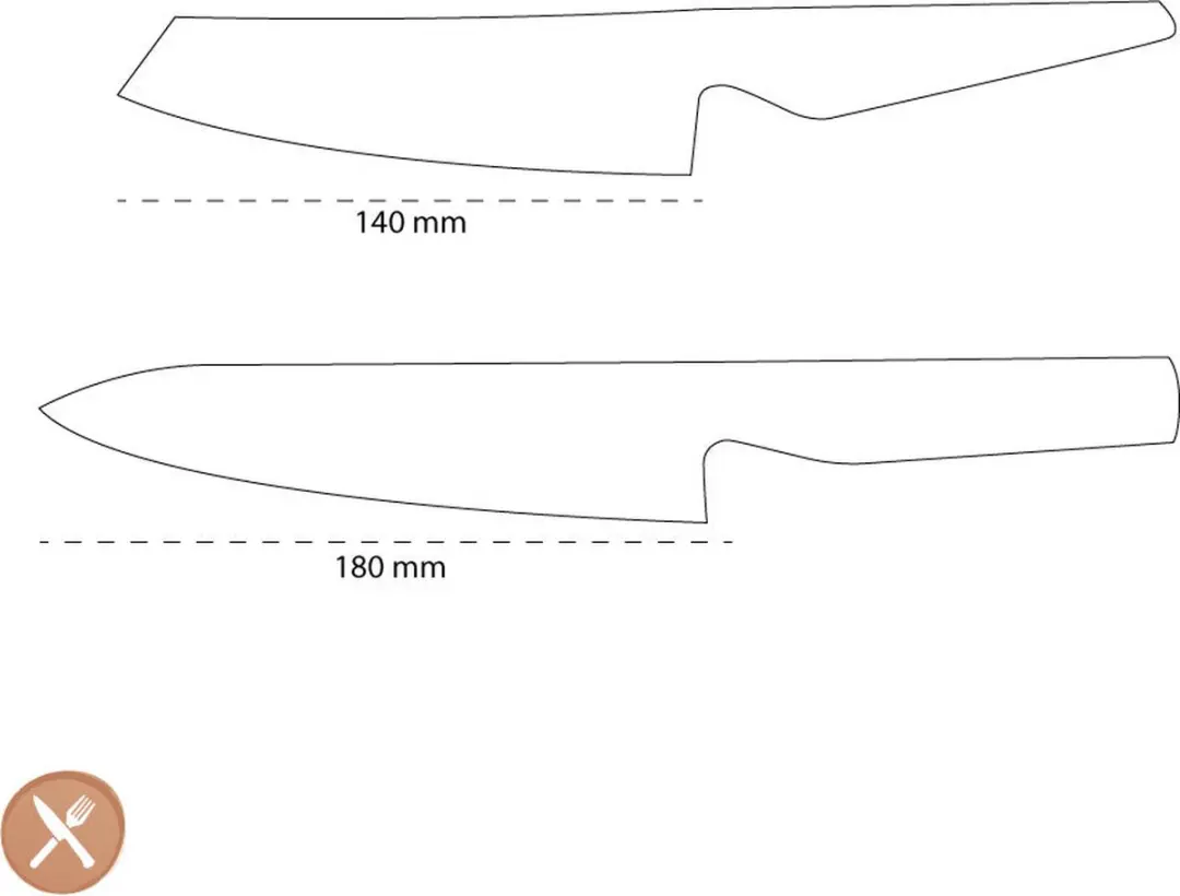 Global G-7805 Koksmes & Groentemes - 2 Stuks