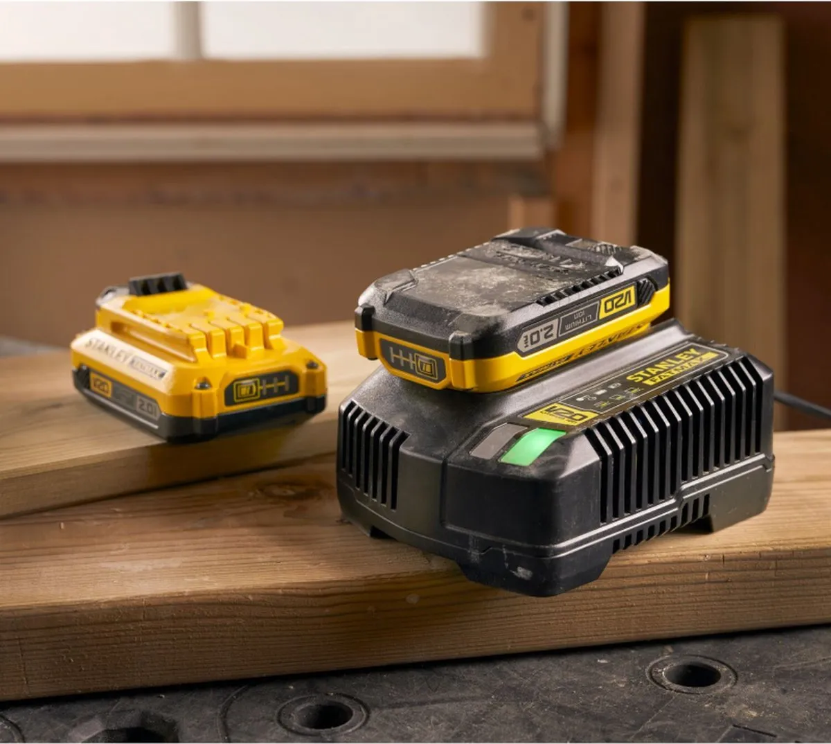 Stanley FatMax V20 18V Startset SFMCB12D2-QW - 2x 2.0Ah accu