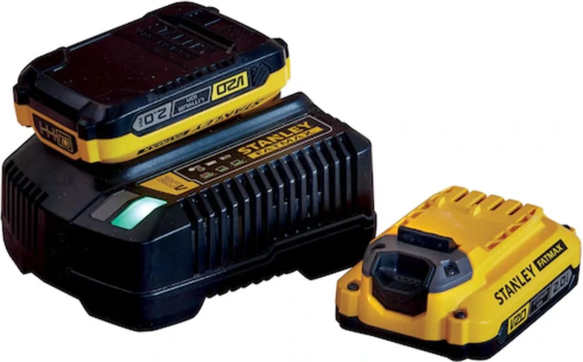 Stanley FatMax V20 18V Startset SFMCB12D2-QW - 2x 2.0Ah accu - afbeelding 6 van 6
