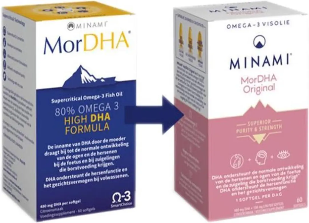 Minami Mor DHA Citroensmaak Capsules 60x500mg