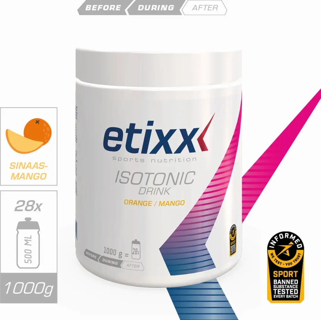Etixx Isotonic Sportdrank 1kg - Sinaasappel Mango