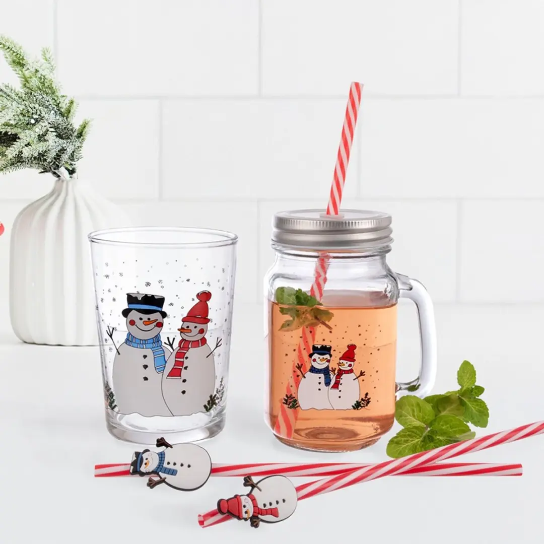 Orion Kerstglas Sneeuwpoppen 500ml - XL Drinkglas