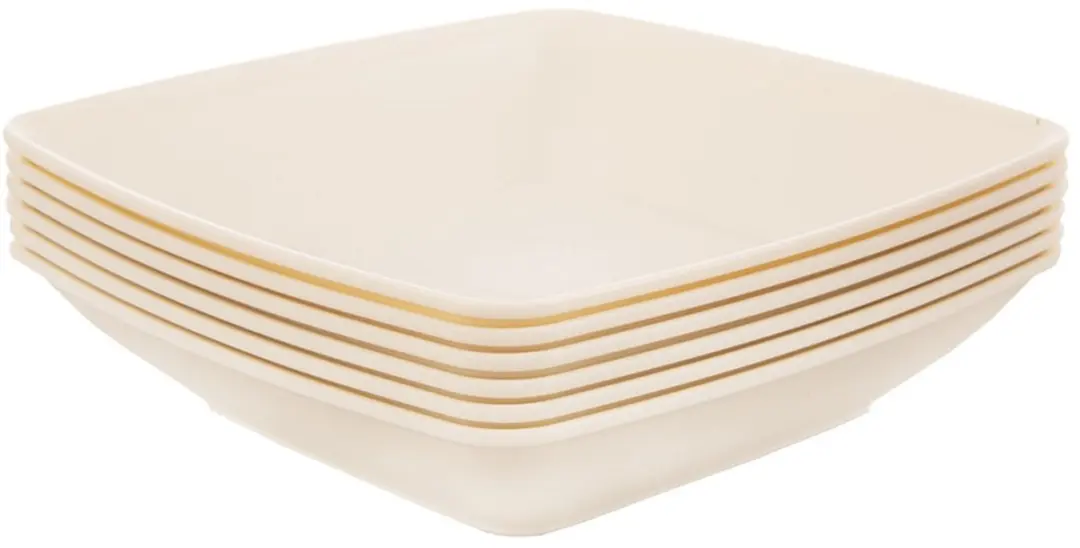 Orion Diep Borden Plastic Crème 17,5cm - 6 Stuks