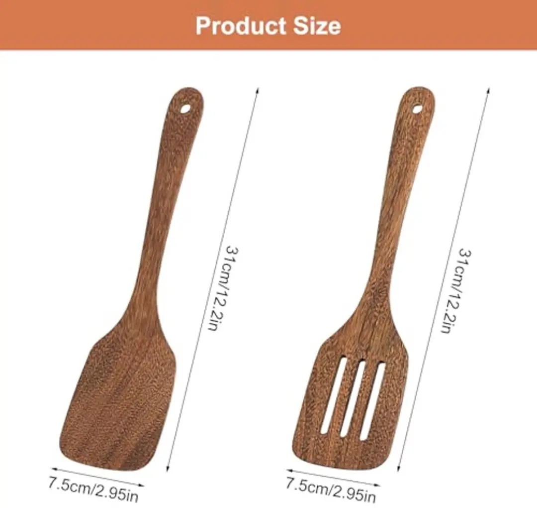 KitchenAid Houten Gatenlepel - 2 Stuks - Bruin