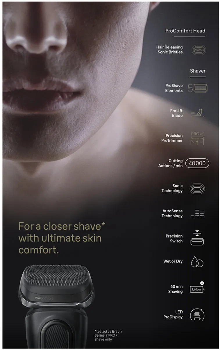 Braun Series 9 Pro+ 9590cc Scheerapparaat - Zwart