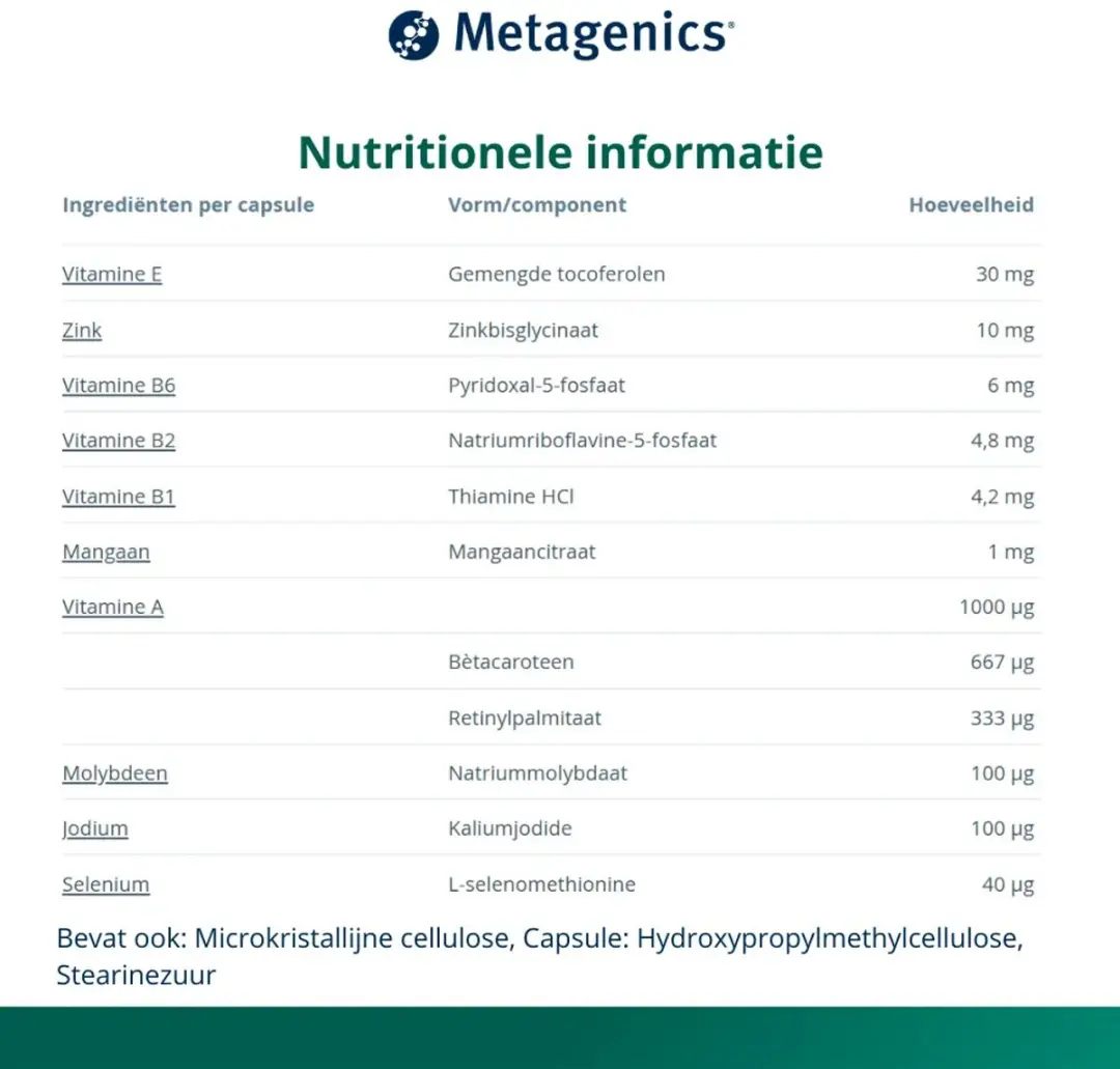 Metagenics TirStim 90 Capsules