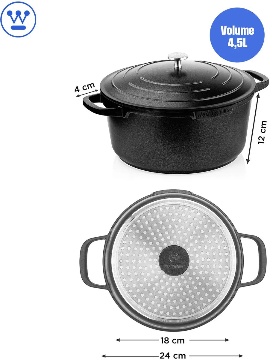 Westinghouse Performance Braadpan 24cm - Zwart