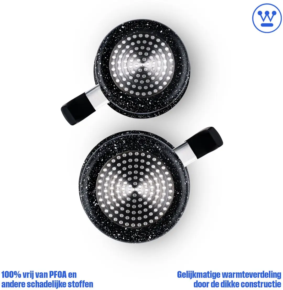 Westinghouse Melkpannenset 2-delig Ø12/14cm - Zwart