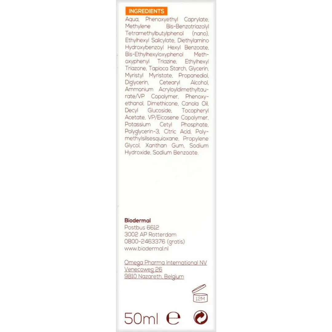 Biodermal Gezicht Zonnecrème SPF 50+ - 2x50ml