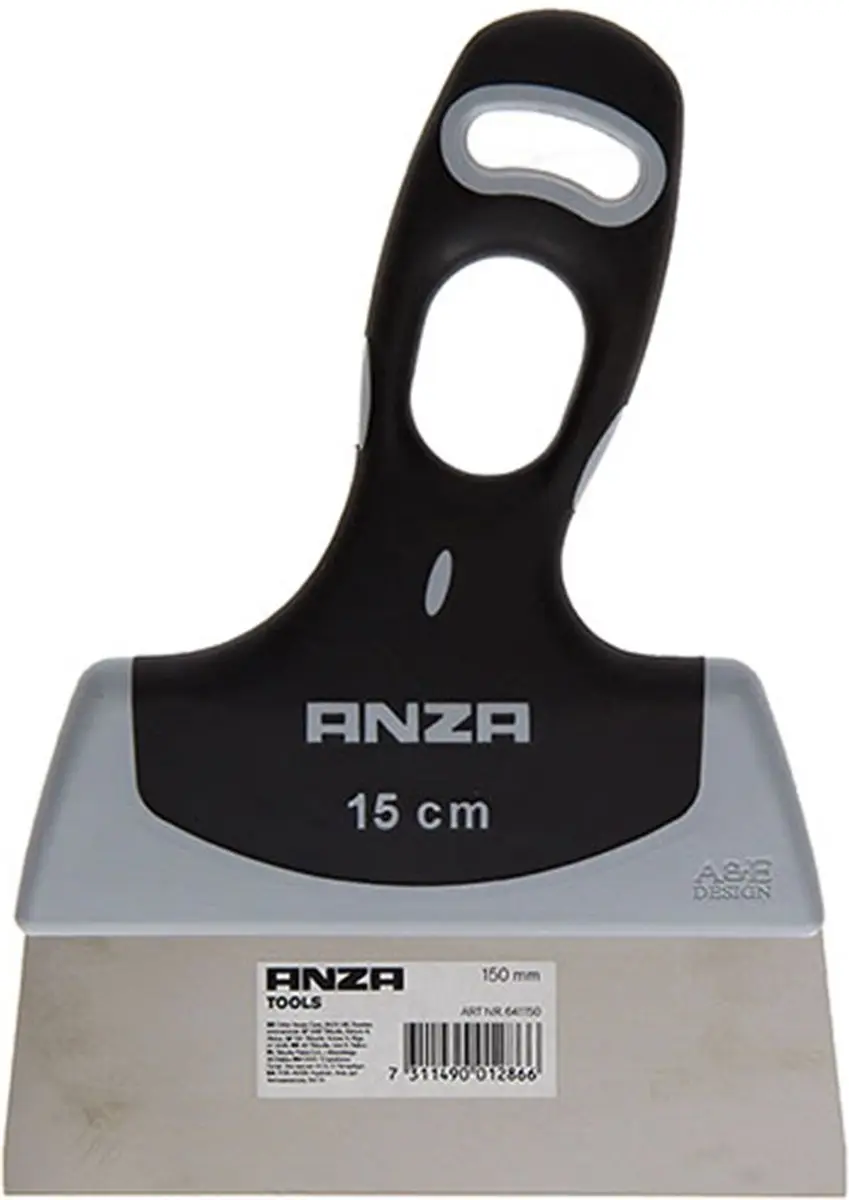 Anza Afstrijkmes RVS 25cm - Meerkleurig