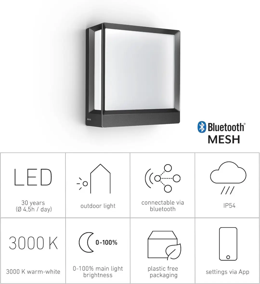 Steinel L 40 C Buitenlamp Bluetooth - 9W Wit - afbeelding 6 van 6