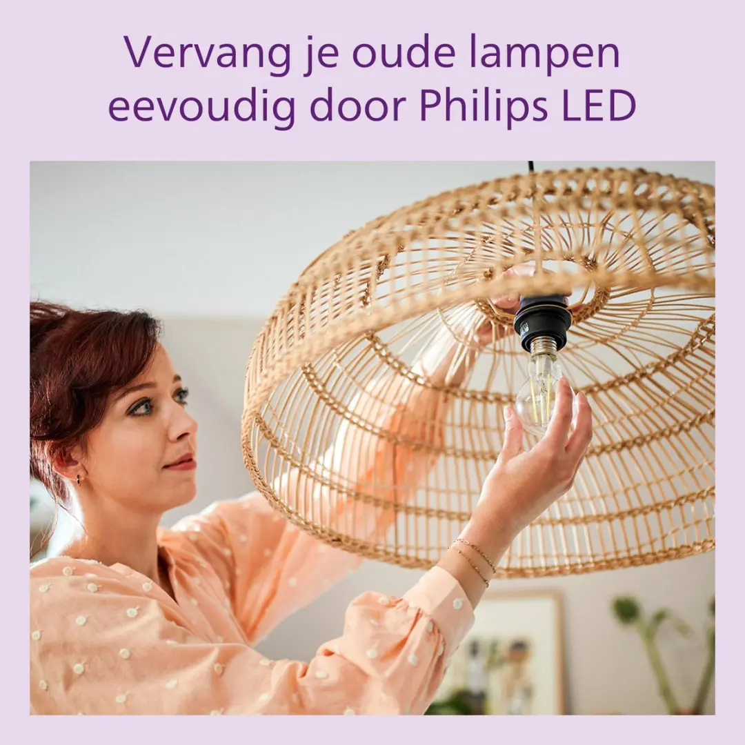 Philips Filamentkaarslamp B35 E14 3.4W - 6 Stuks