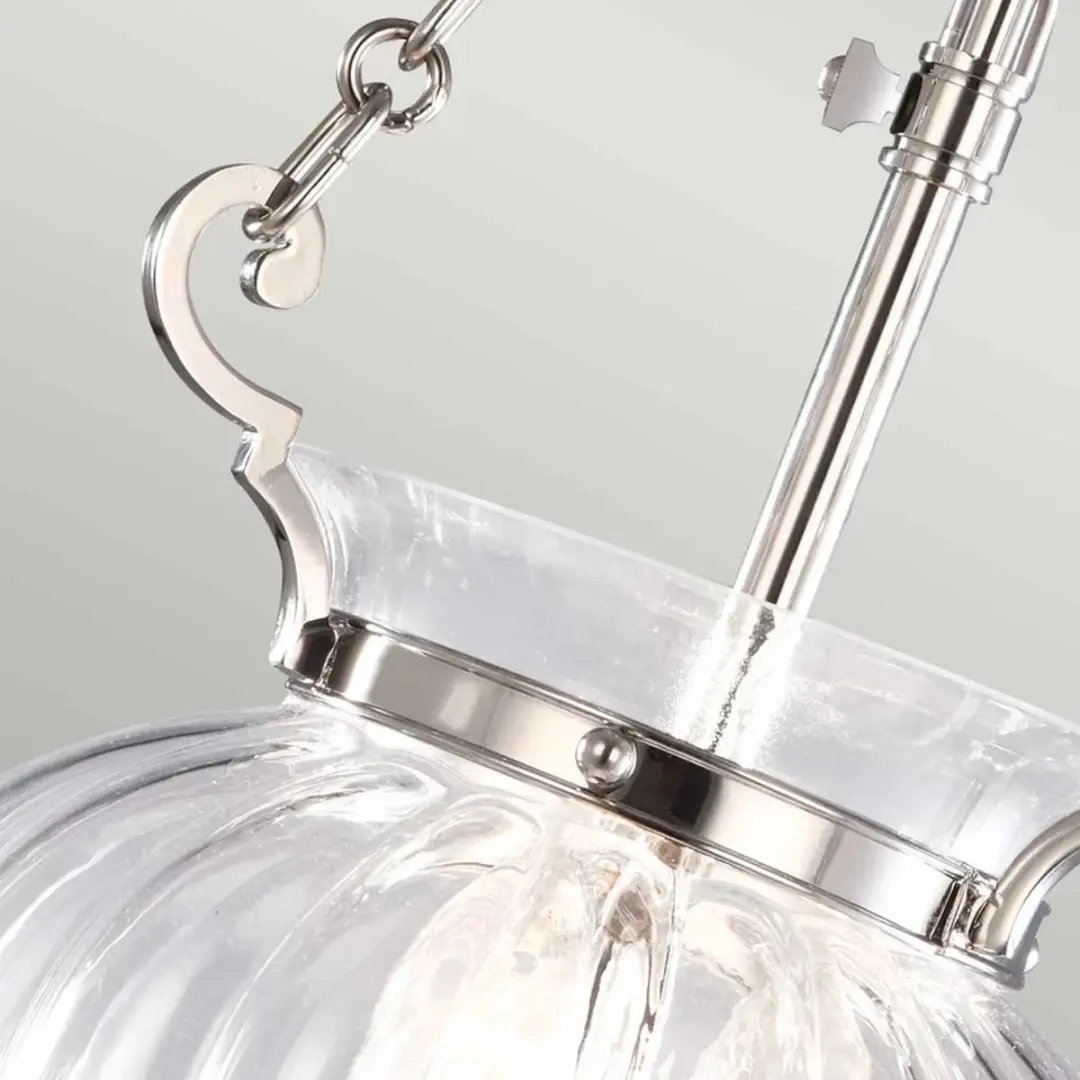 Elstead Lighting Finsbury Park LED Hanglamp - 3x E14 60W - Dimbaar - Polished Nickel