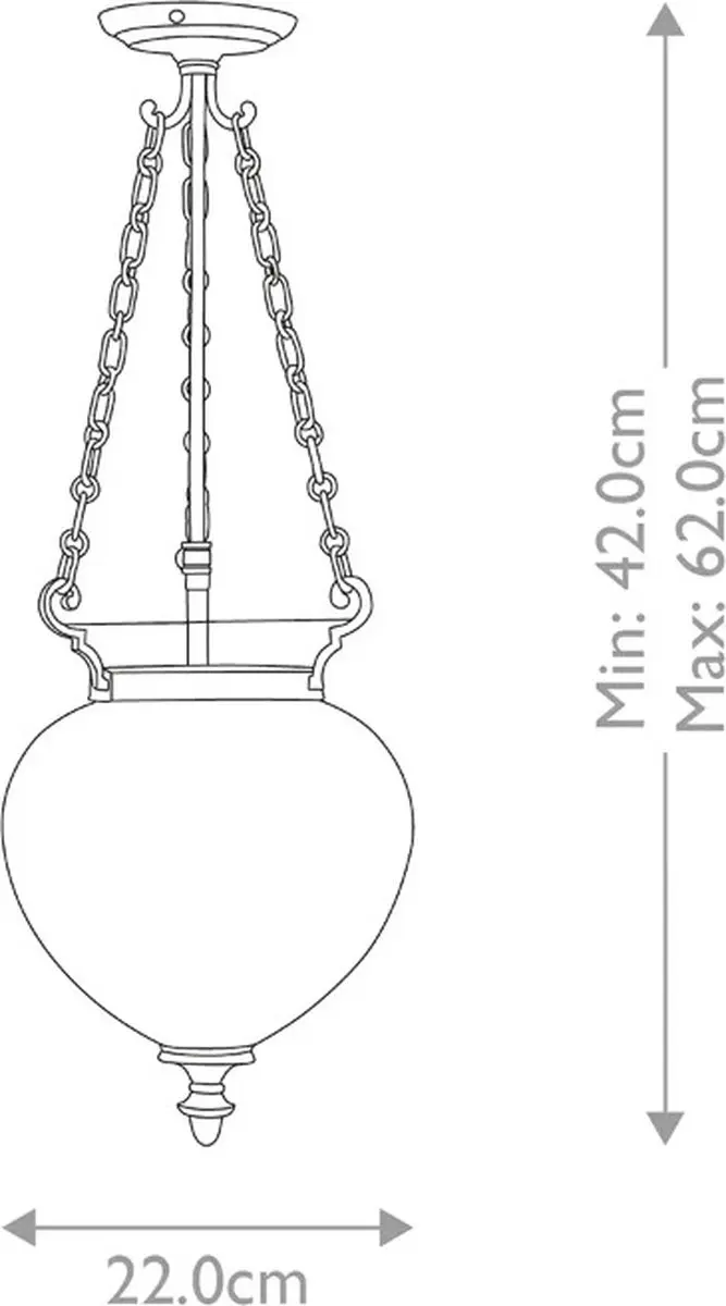Elstead Lighting Finsbury Park LED Hanglamp - 3x E14 60W - Dimbaar - Polished Nickel