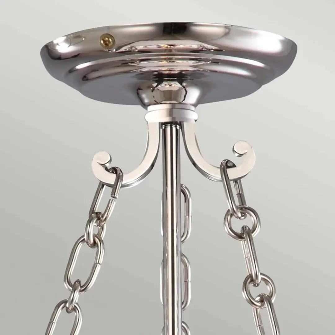 Elstead Lighting Finsbury Park LED Hanglamp - 3x E14 60W - Dimbaar - Polished Nickel