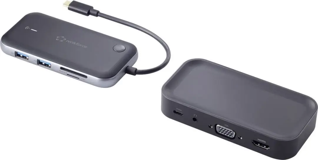 Renkforce RF-HUB-810 USB-C Dockingstation - Zwart