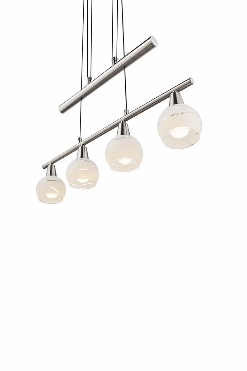 Globo Elliott Hanglamp Nikkel - 4 Lichtpunten