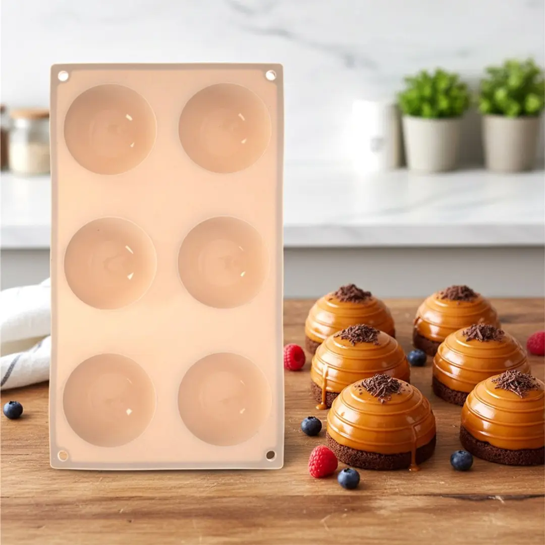 Orion Silicone Koekjesvorm Halve Bol 28x16,5cm - Beige