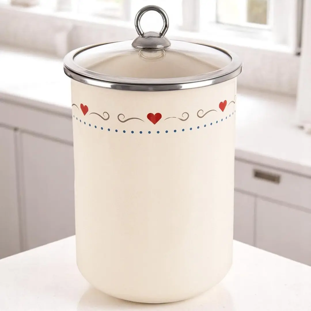 Orion Tonca Emalia Voedselcontainer 1,9L - Crème/Zilver