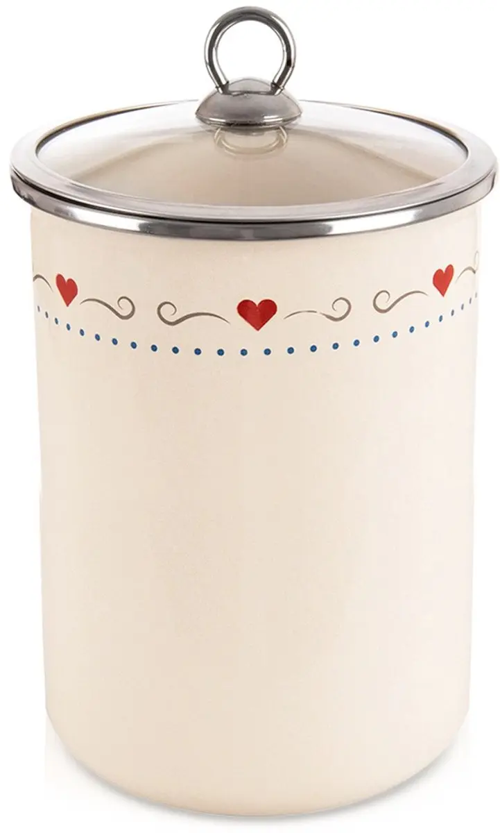 Orion Tonca Emalia Voedselcontainer 1,9L - Crème/Zilver - afbeelding 6 van 6