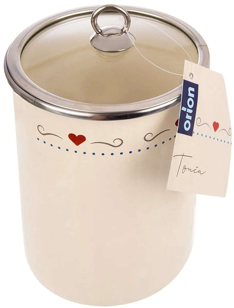 Orion Tonca Emalia Voedselcontainer 1,9L - Crème/Zilver