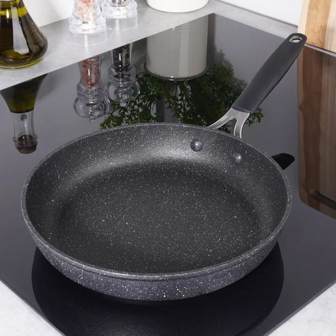 Orion Stoner Granieten Koekenpan 24cm - Grijs/Zwart