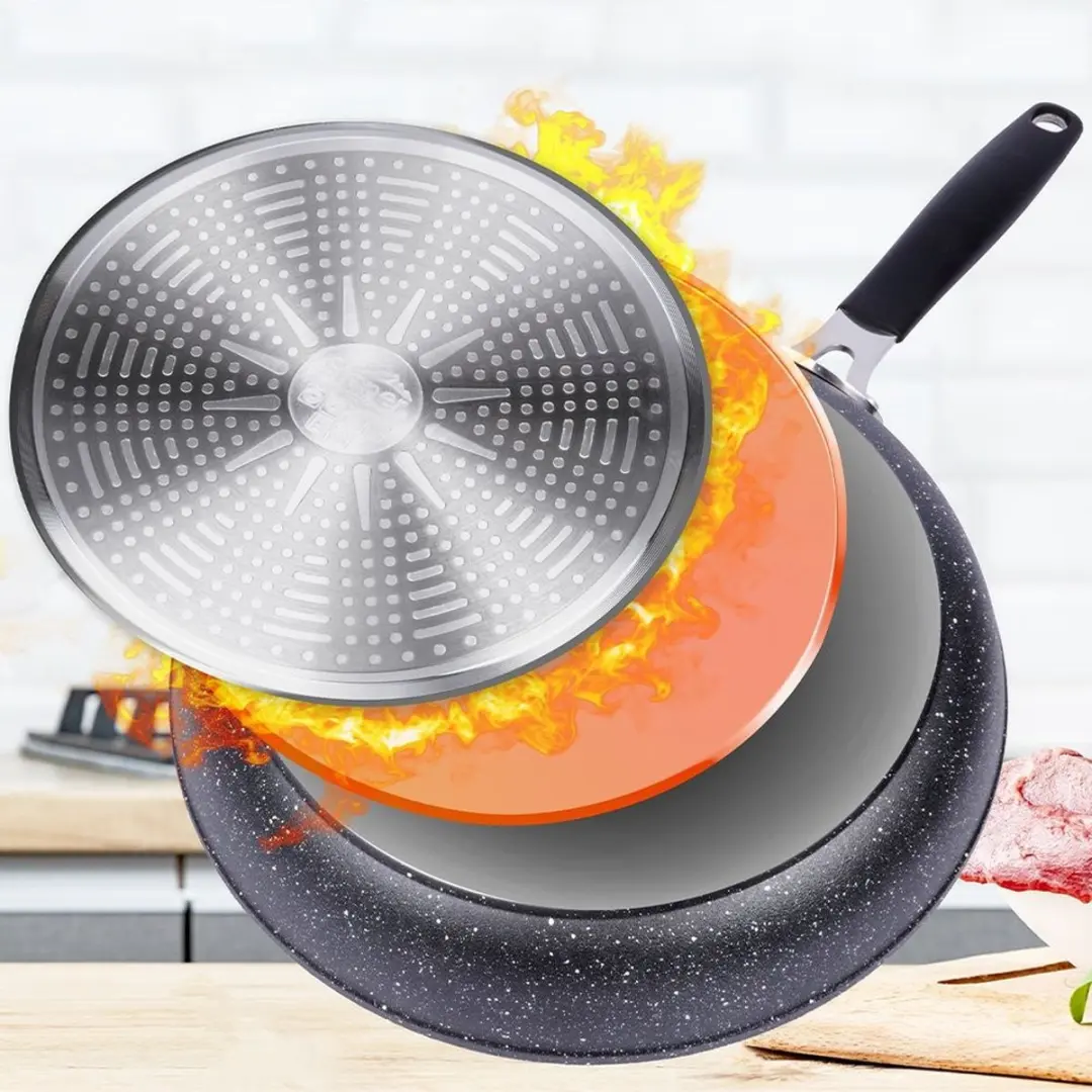 Orion Stoner Granieten Koekenpan 24cm - Grijs/Zwart