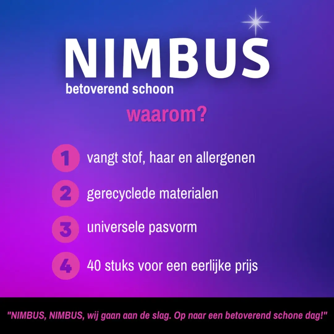 Nimbus Magic Floorwipes Refill 40 Stuks - Schoonmaakdoekjes
