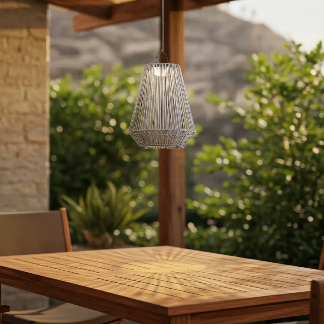 Lindby Austas Solar Hanglamp LED Grijs 32 cm - afbeelding 6 van 6