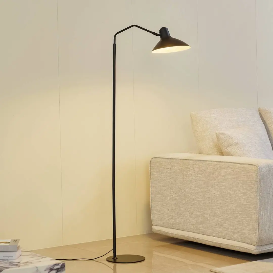 Lindby Vloerlamp 1 Licht Metaal - 141cm - E27 - Zwart