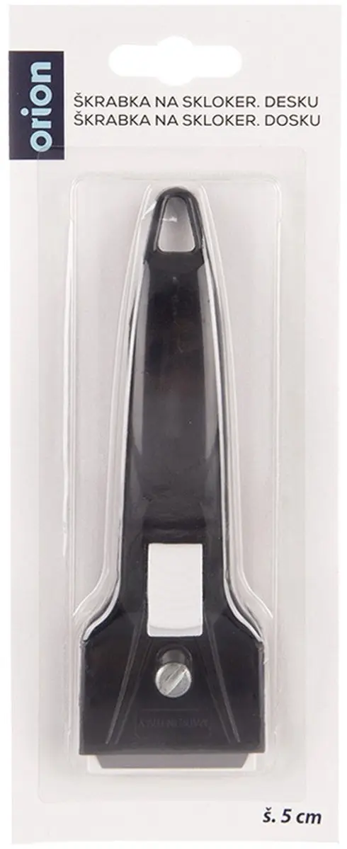 Orion Kookplaat Schraper 16cm - Glas - Zwart