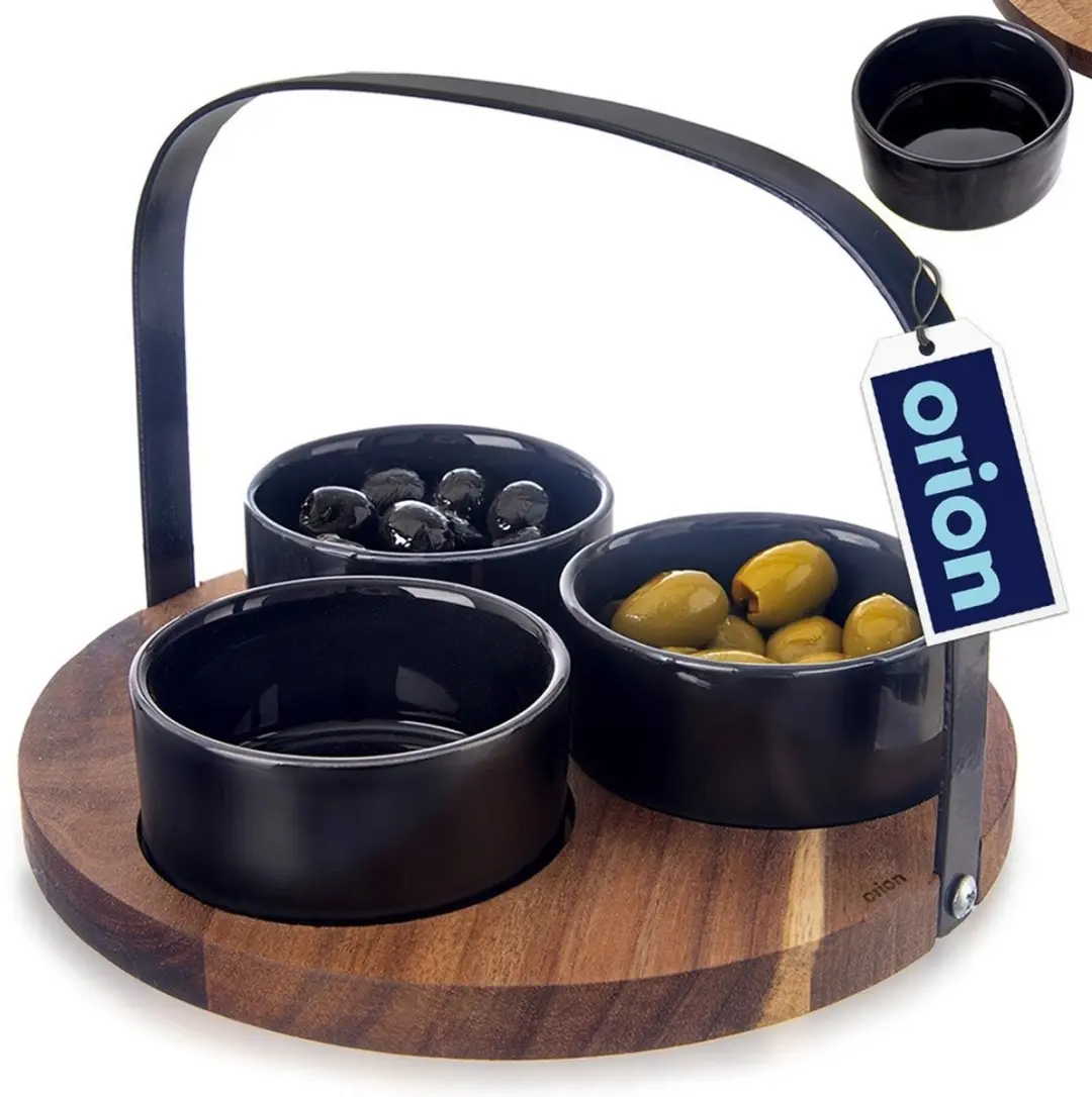 Orion Black Serie Ceramische Amuseschaaltjes 130ml - 4 Stuks