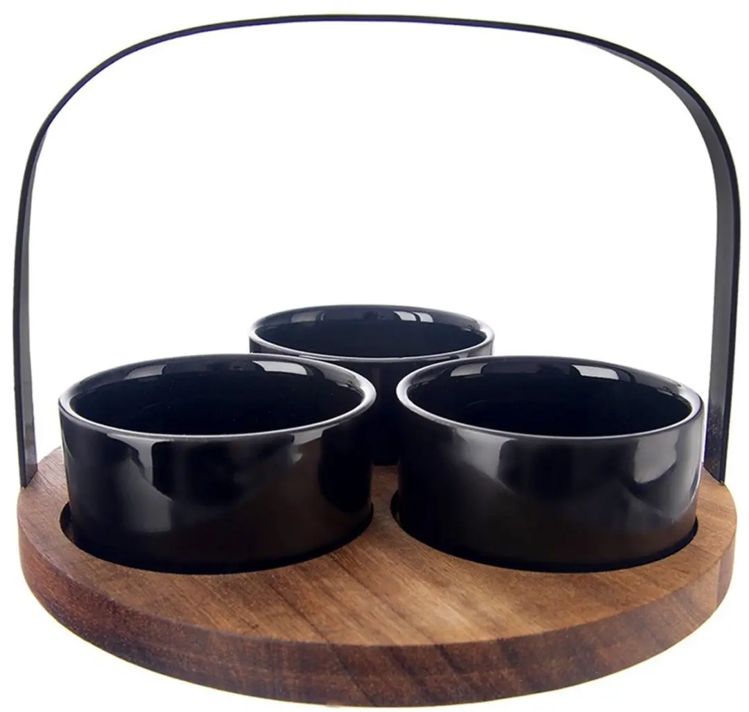 Orion Black Serie Ceramische Amuseschaaltjes 130ml - 4 Stuks - afbeelding 6 van 6