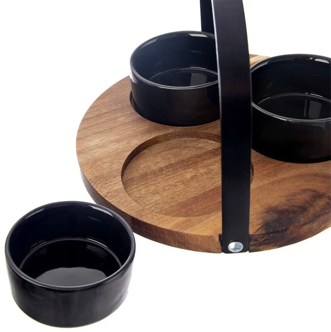 Orion Black Serie Ceramische Amuseschaaltjes 130ml - 4 Stuks
