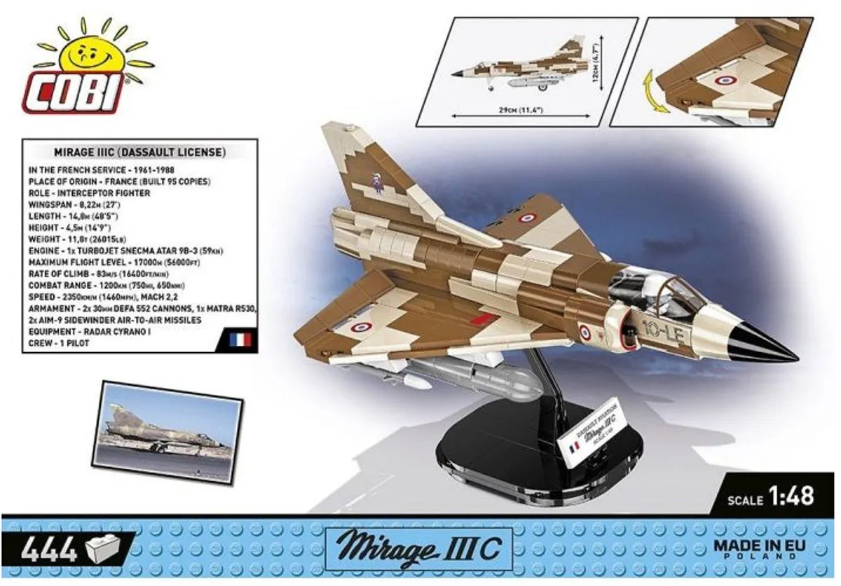Cobi 5818 Mirage IIIC Vexin Bouwdoos - 444 Onderdelen
