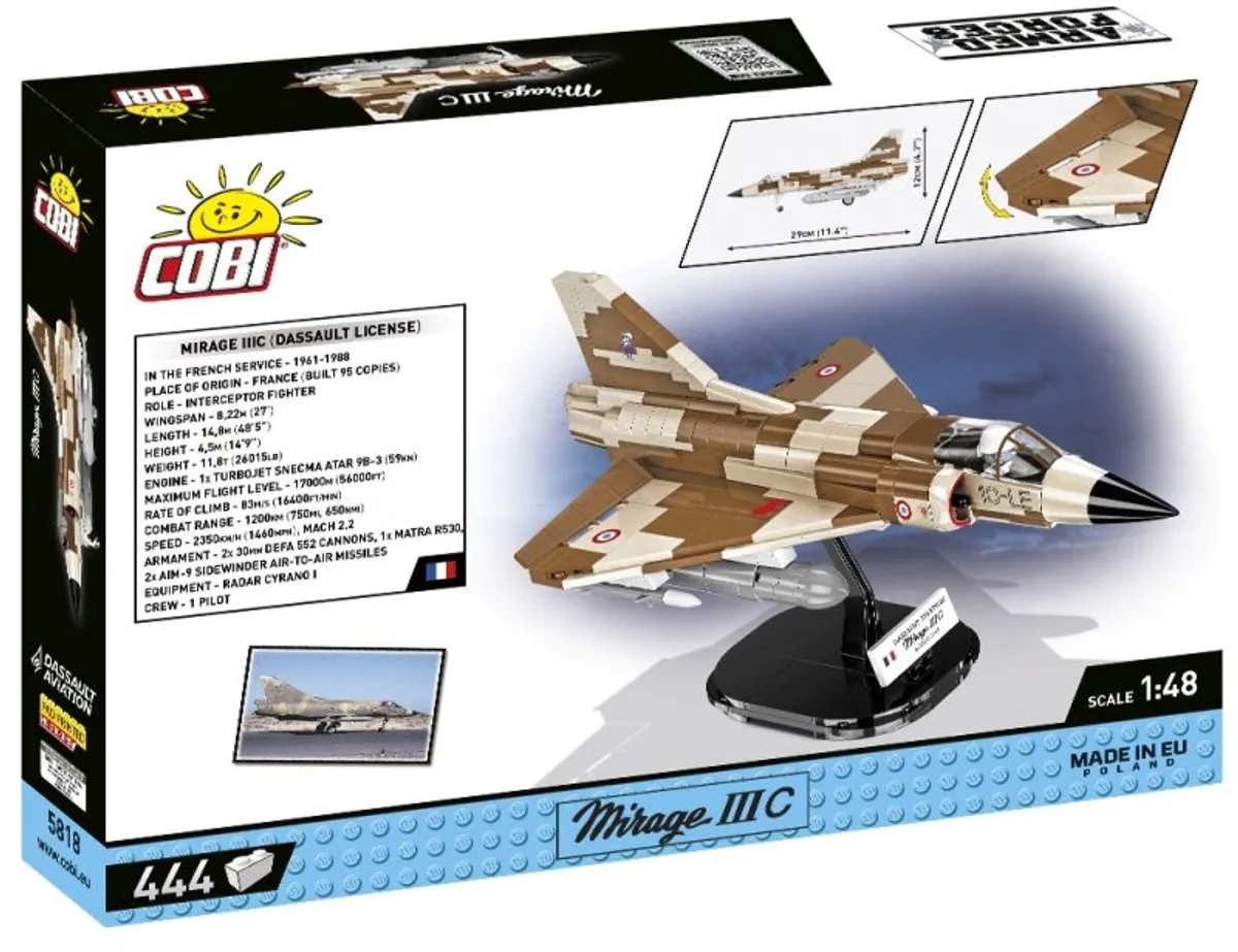 Cobi 5818 Mirage IIIC Vexin Bouwdoos - 444 Onderdelen