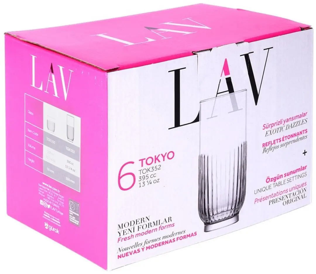 Orion Glazen Set 380ml - 6 Stuks - TOK352