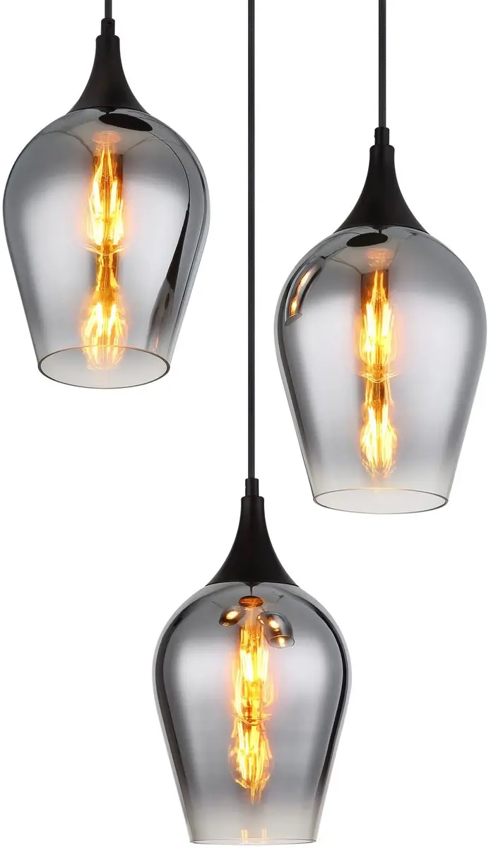 Globo Lavus Hanglamp 3x E27 - Ø45cm - Zwart