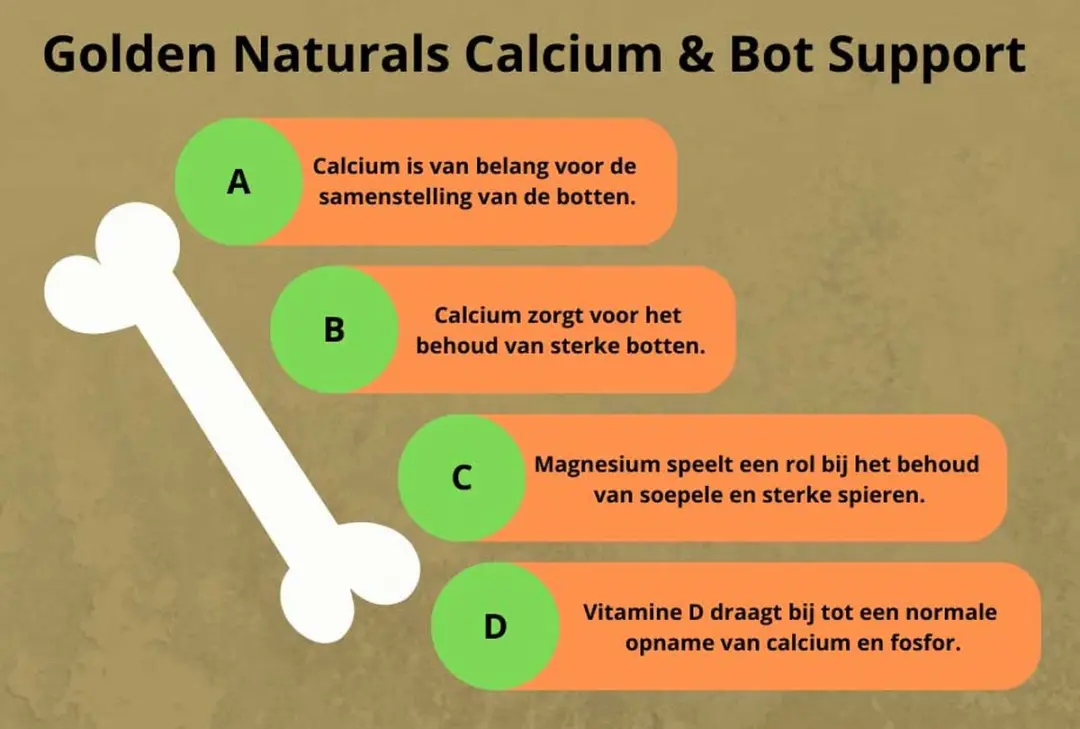 Golden Naturals Calcium & Bot Support 180 Tabletten
