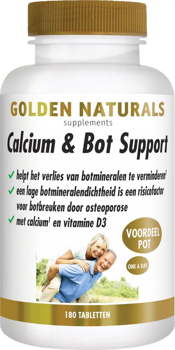Golden Naturals Calcium & Bot Support 180 Tabletten