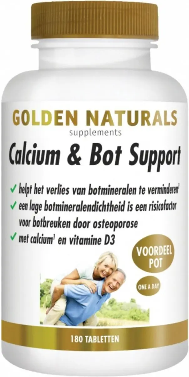 Golden Naturals Calcium & Bot Support 180 Tabletten